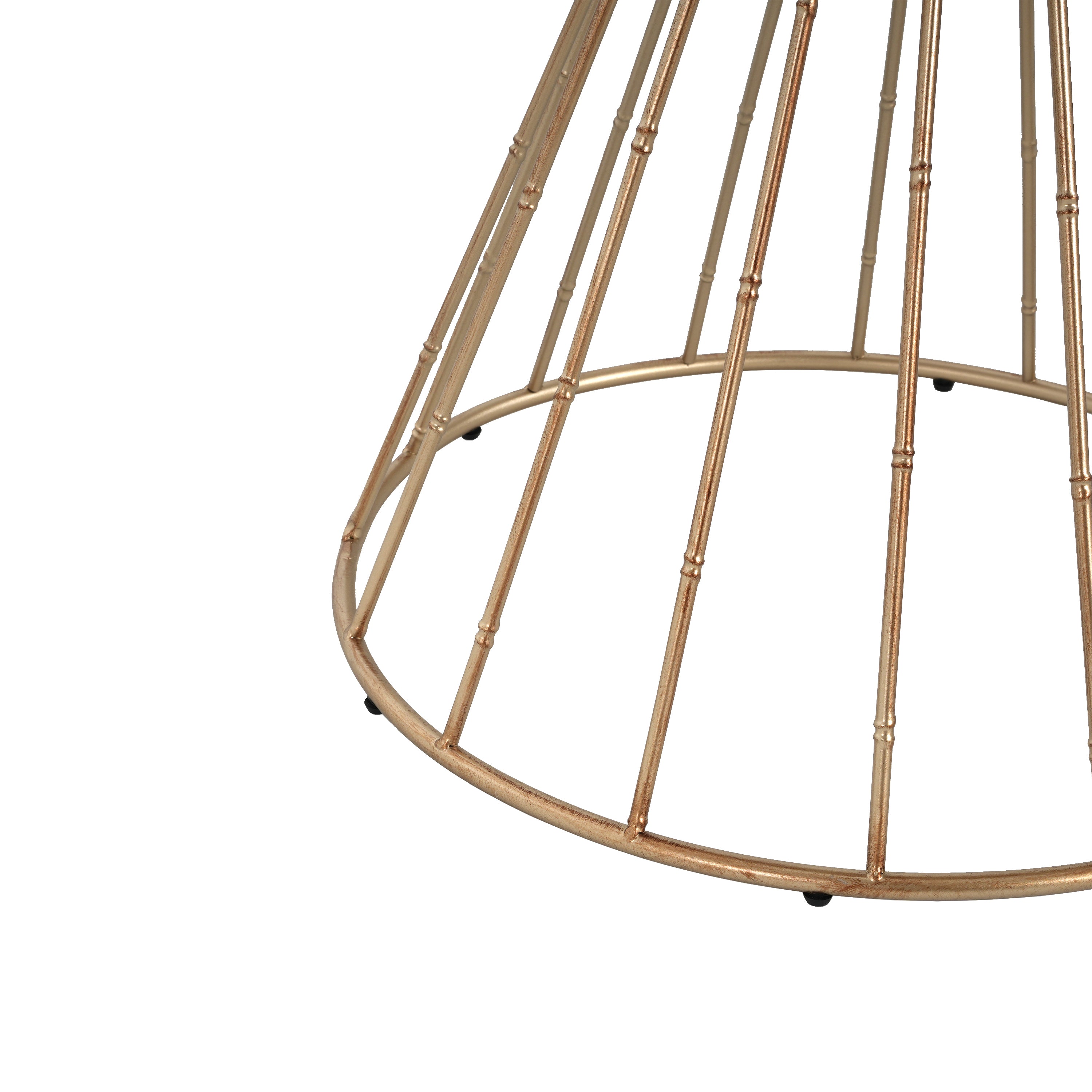 Hollow Edge Art Pine Side Table with Antique Gold Frame