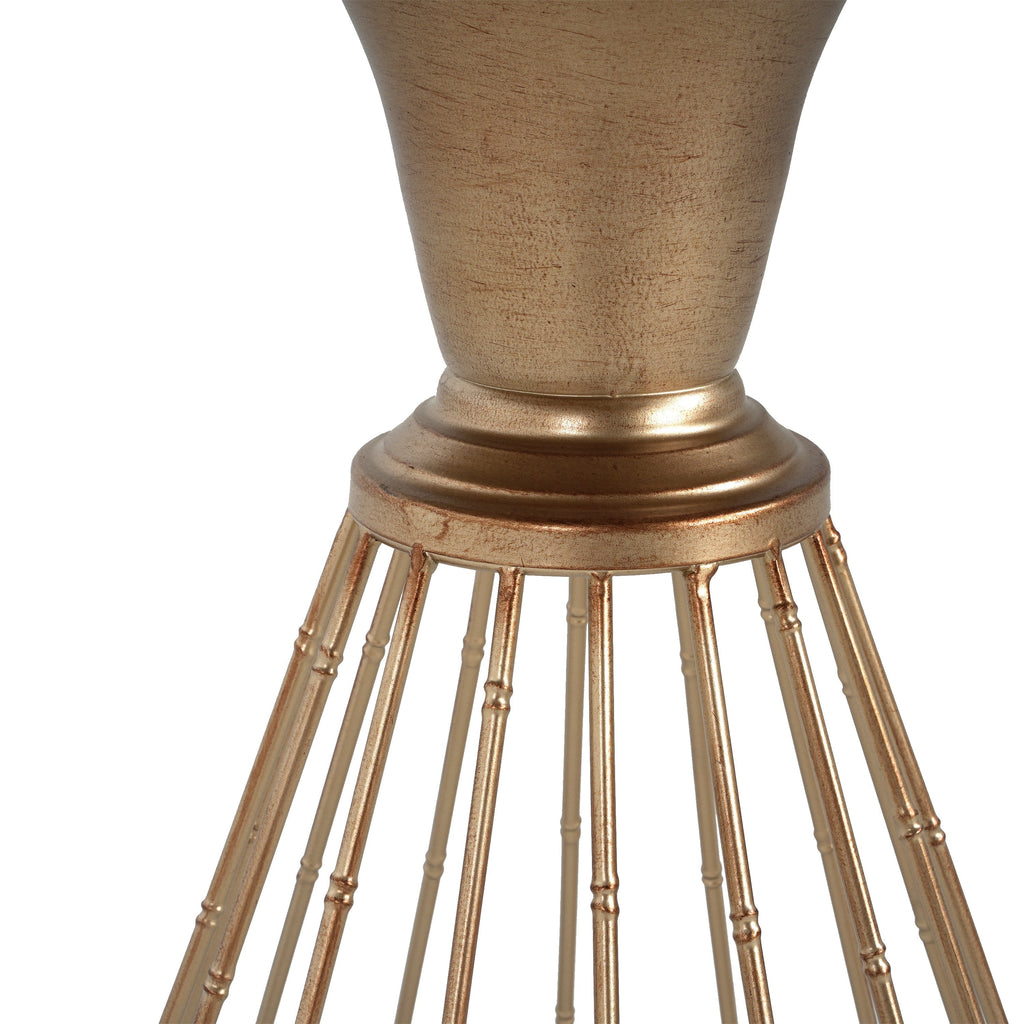 Hollow Edge Art Pine Side Table with Antique Gold Frame