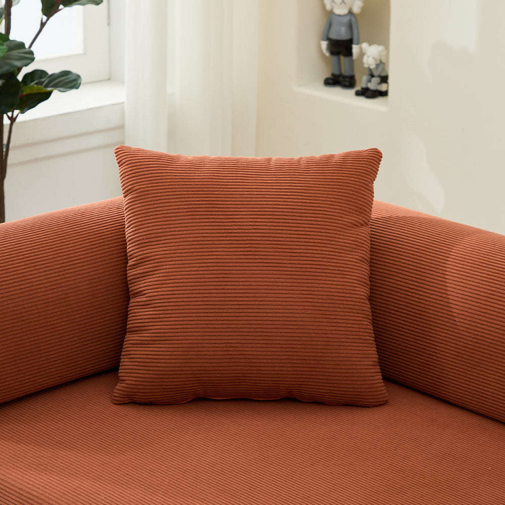 78.5 Inch Corduroy Convertible Sofa Bed with Two Pillows