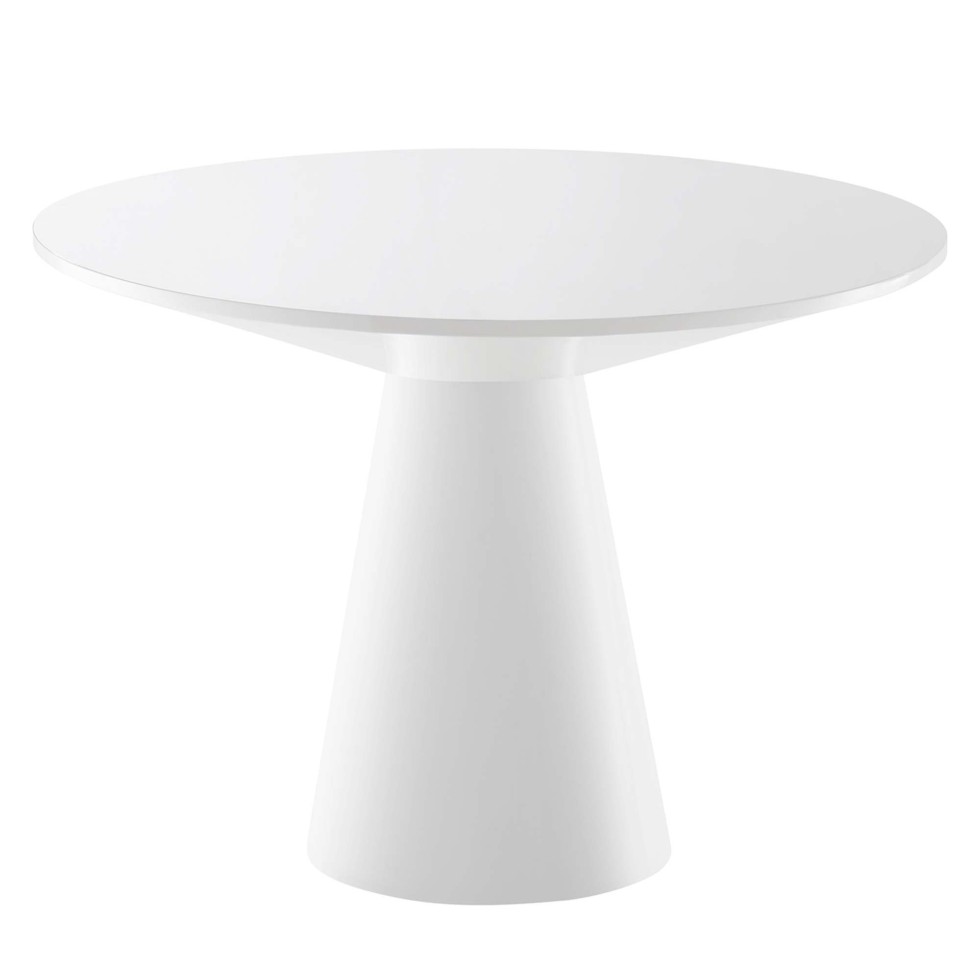 Provision 75 Inch Oval Dining Table with High Gloss White Finish