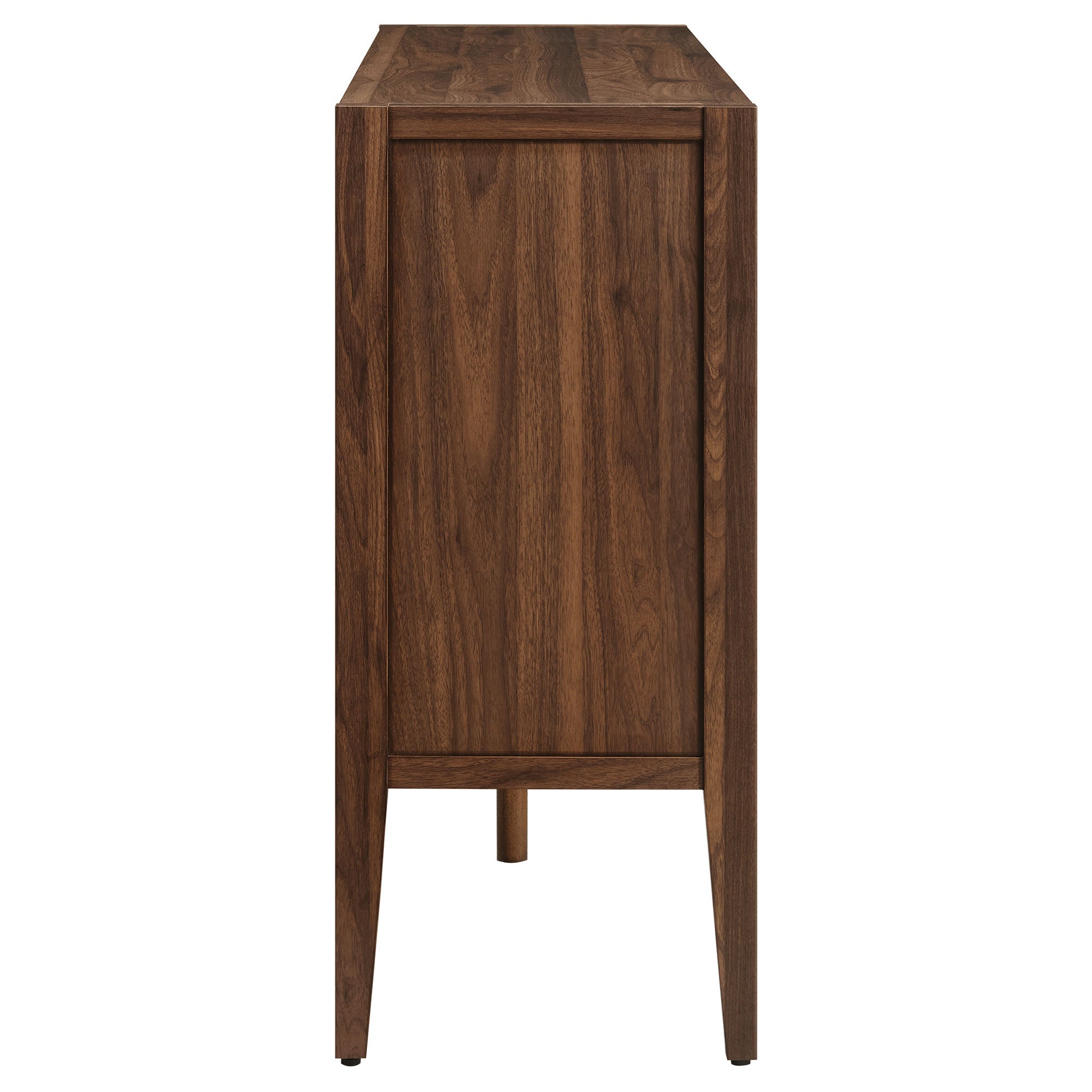Nell 72 Inch Mid-Century Glass Door Sideboard with Adjustable Shelves