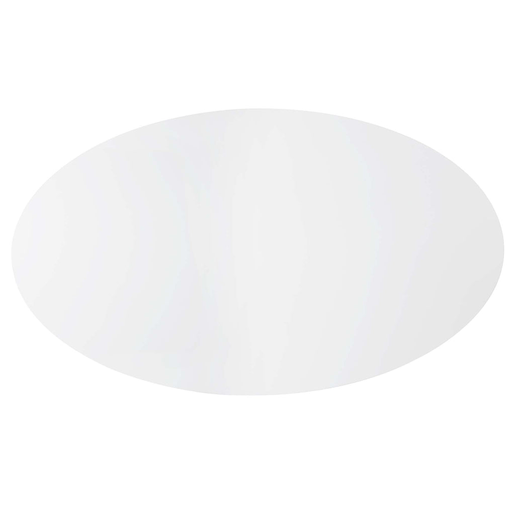 Provision 75 Inch Oval Dining Table with High Gloss White Finish