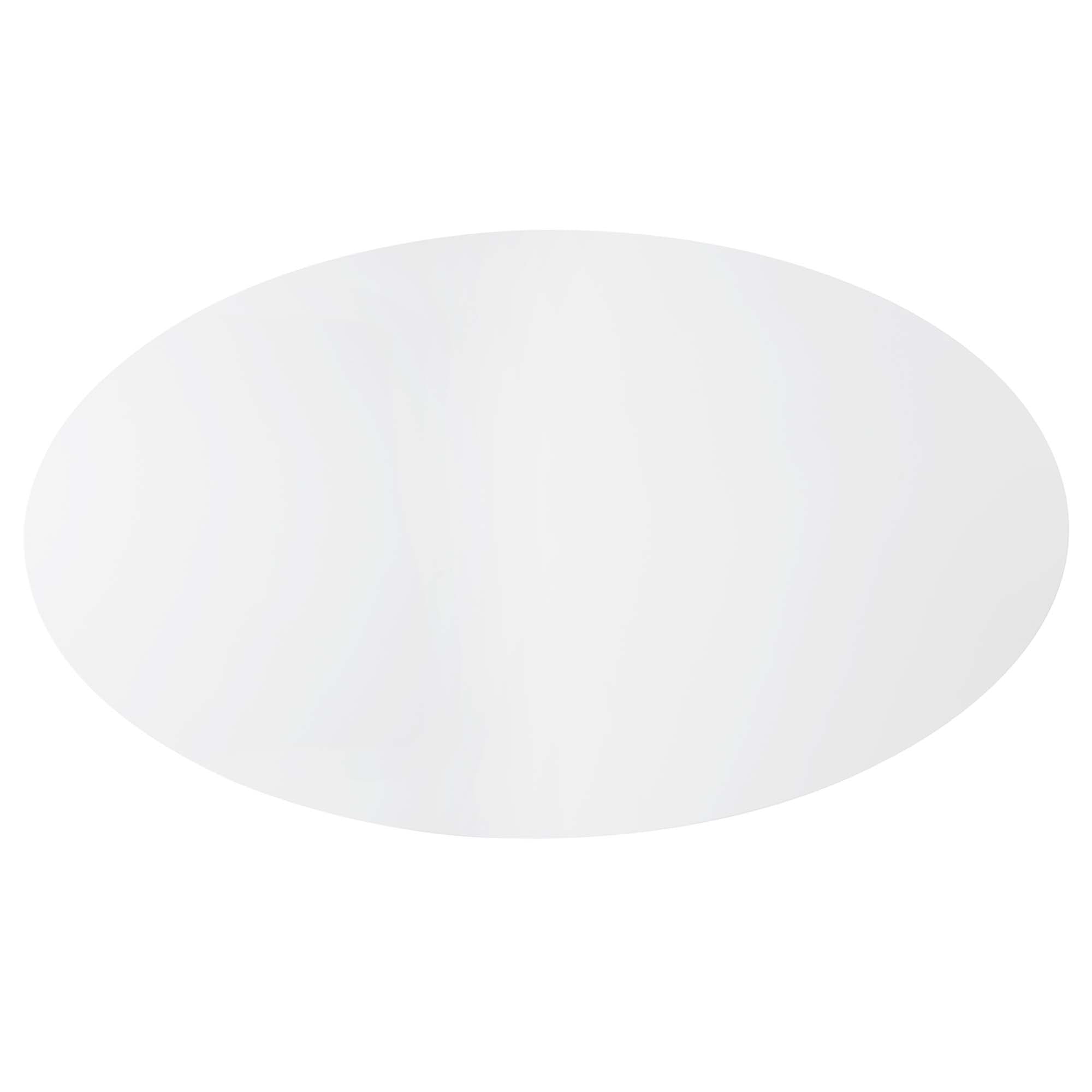 Provision 75 Inch Oval Dining Table with High Gloss White Finish