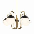 Stellar Five-Light Globe Chandelier with Frosted Shades